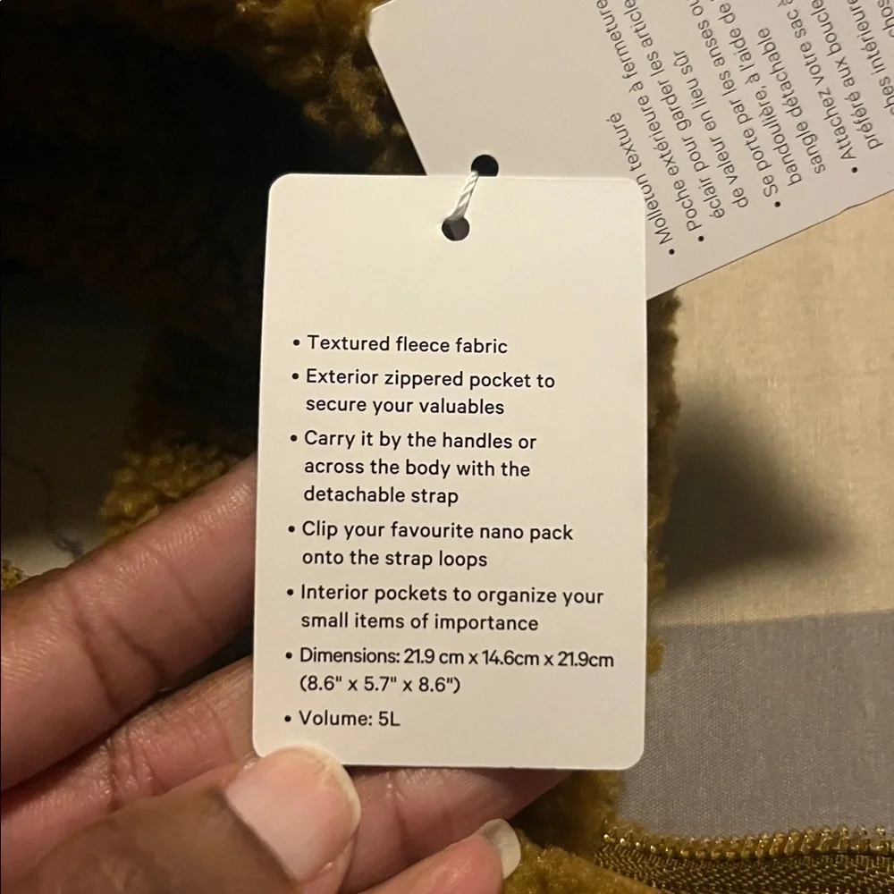 🍋 NWT Lululemon Quilted Grid Crossbody Bag 5L *Fleece in Burnt Caramel